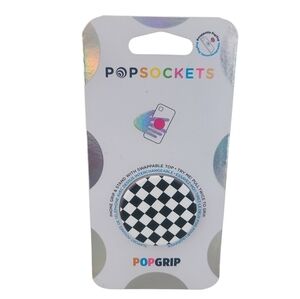 NEW popsocket checkerboard swappable top cell phone grip